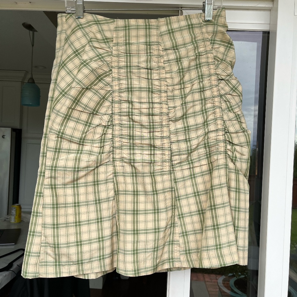 Plaid skirt, green, size 6